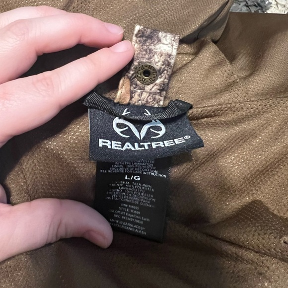 RealTree Scent Factor Camo Mens Large Full Zip Jacket - Picture 9 of 14